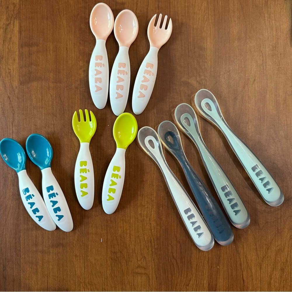 Beaba silicon and cutlery set
